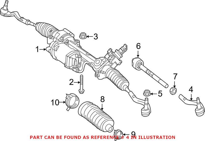 Mercedes Tie Rod End - Front Driver Side Outer 2183300300